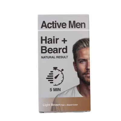 Active Men Skäggfärg och hårfärg - Ljusbrun