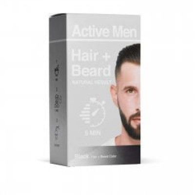 Active Men Skäggfärg och hårfärg - Svart