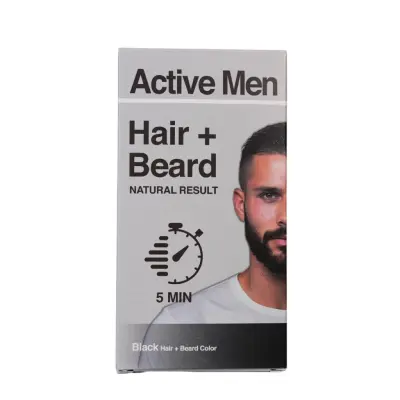 Active Men Skäggfärg och hårfärg - Svart