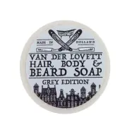 Van Der Lovett Hair, Body &amp; Beard Shampoo Soap Bar Grey edition