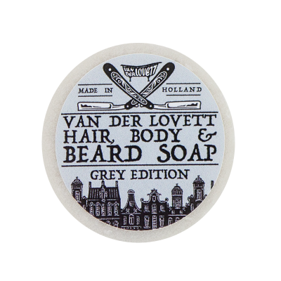 Van Der Lovett Hair, Body & Beard Shampoo Soap Bar Grey edition