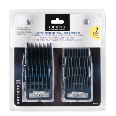 Andis Master Premium Metal Clip Avståndskammar 7 st