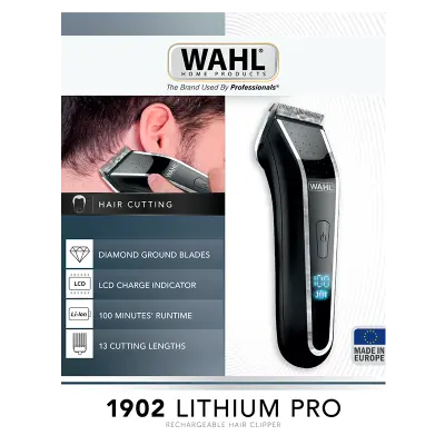 Wahl 1902 Lithium Pro LCD Hårtrimmer
