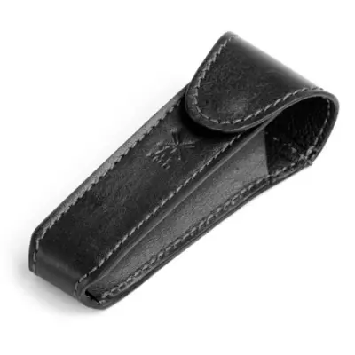 Handmade Leather Razor Pouch Black
