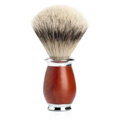 Rakborste Silvertip Badger Purist Briar Wood/Metal - L